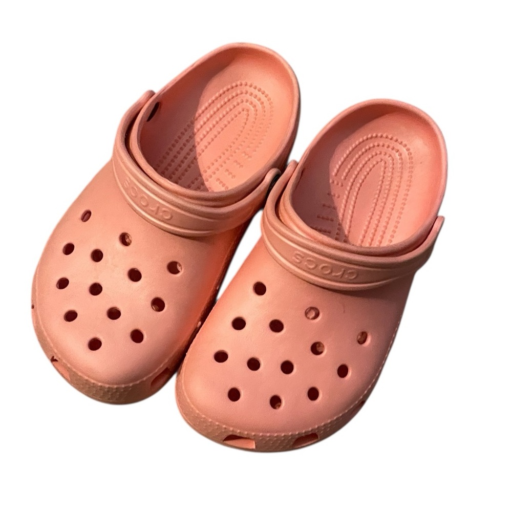 Crocs Size 2 Peach Pink‎ Slip-On Shoes